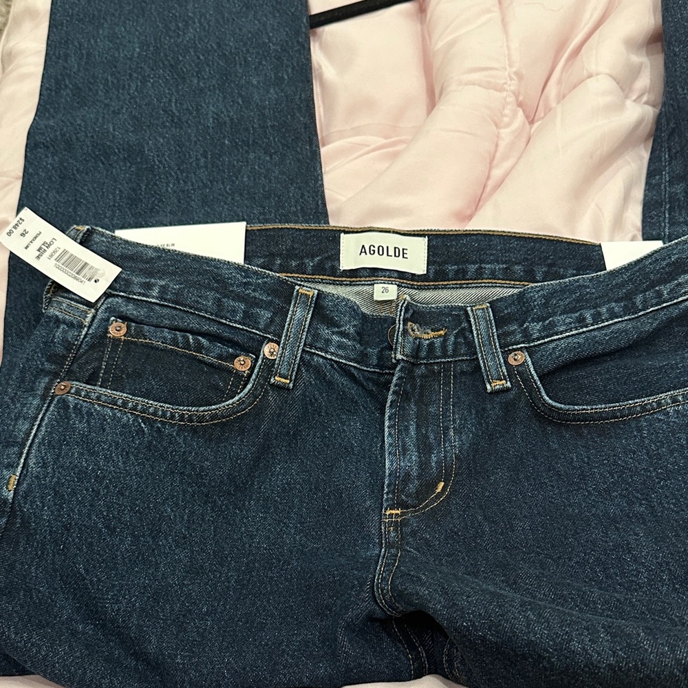 Agolde Low Rise Slim Jeans - Picture 3 of 4
